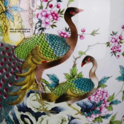 LỘC BÌNH HỌA TIẾT CHIM CÔNG - TỨ QUÝ
